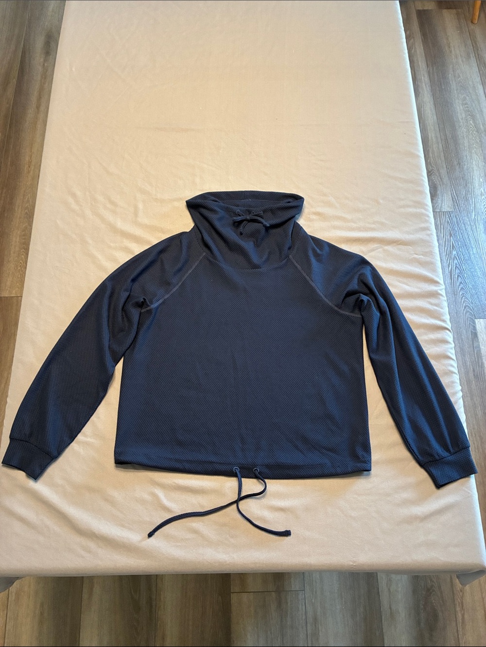 JoyLab Navy Cowl Neck Pullover with Drawcord